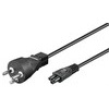 Notebookkabel für Dänemark, Netzstecker Dänemark Typ K gerade auf C5 Stecker, 2m Goobay 30857