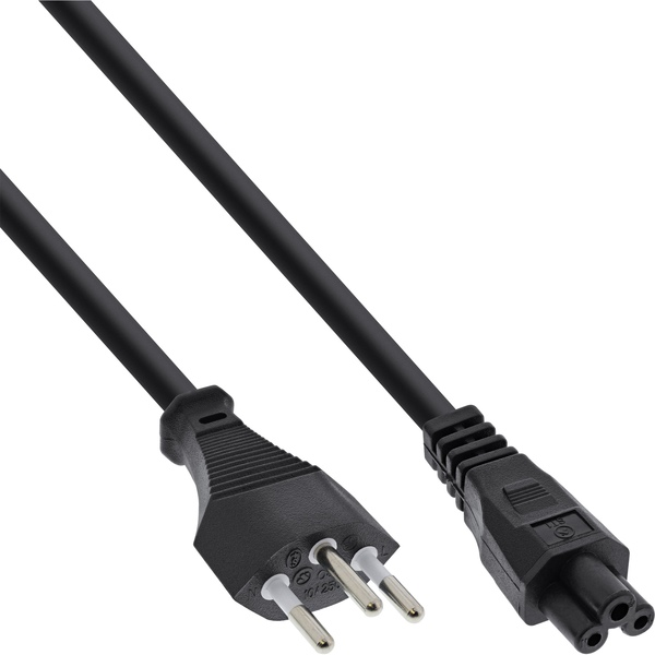 Notebook Netzkabel, Schweiz, 2m InLine 16656C
