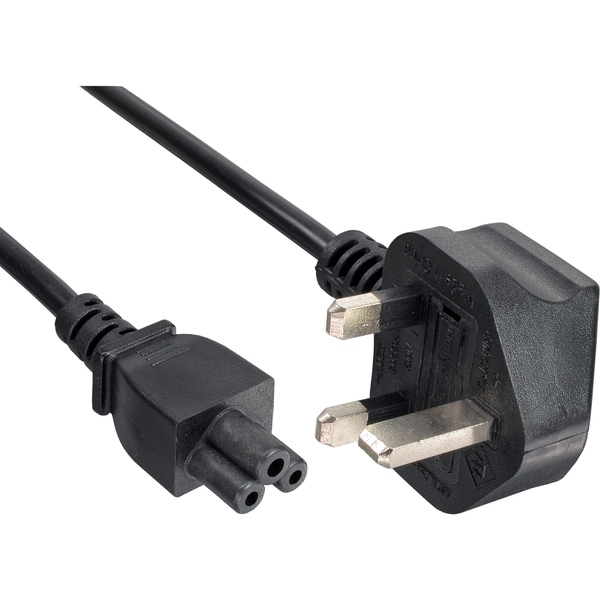 Notebook Stromkabel England (Uk, GB ), Netzstecker England an C5, 0,75qmm, 1,8m InLine 16656E