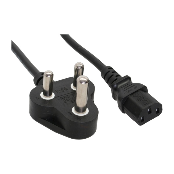 Netzkabel für Südafrika Stecker Typ D auf C13