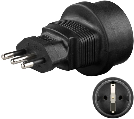 Stromadapter Italien auf Schutzkontaktdose Yung-Li 95305