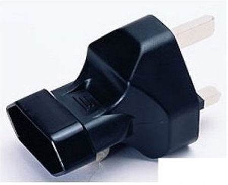 Stromadapter Stecker-England auf 2-PIN EURO Buchse rmLine 9105