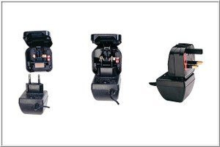 Stromadapter Stecker-England auf 2-PIN EURO Buchse für EURO-Netzteile rmLine 9106