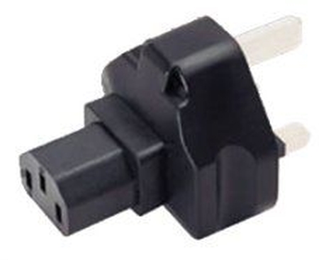 Mini Stromadapter England Stecker auf Kaltgerätekupplung C13 rmLine 9160