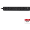 Steckdosenleiste, 5-fach Schutzkontakt, üSS, QuickCharge USB, Schalter, Schwarz, 1,5m InLine 16491U