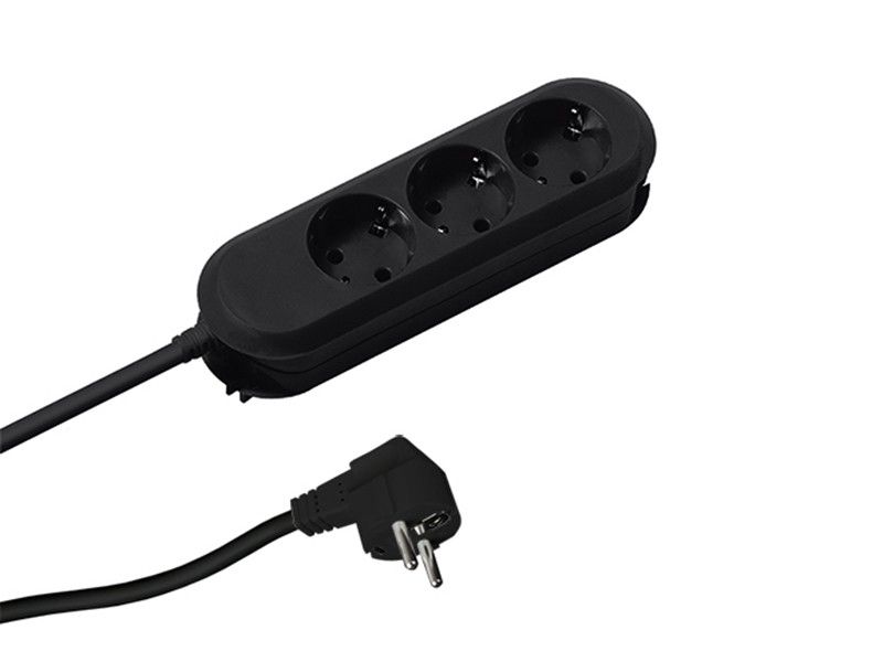 Bachmann Steckdosenleiste SMART 3-fach, schwarz 5,0m, ohne Schalter Bachmann 387.172