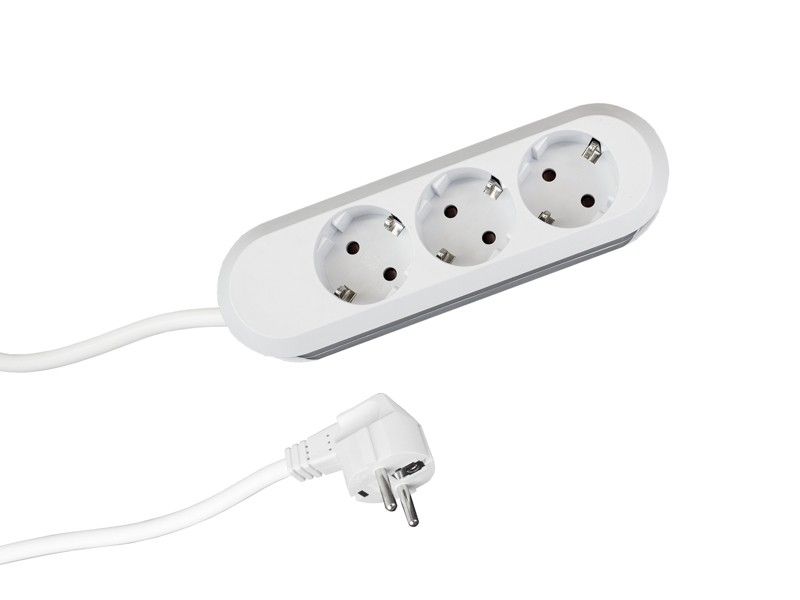 Bachmann Steckdosenleiste SMART 3-fach, weiß 3,0m, ohne Schalter Bachmann 387.271