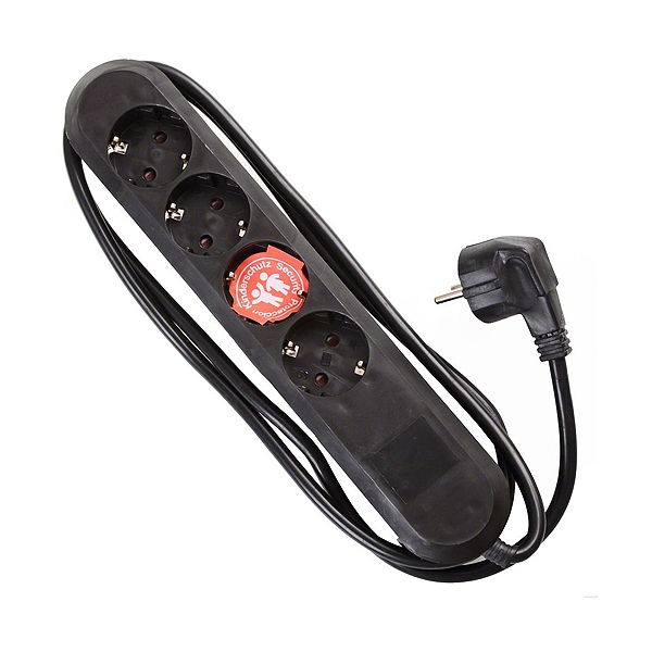 Bachmann Steckdosenleiste SMART 4-fach, schwarz 1,5m, ohne Schalter Bachmann 381.121K