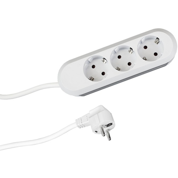Bachmann Steckdosenleiste SMART 3-fach, weiß 3,0m, ohne Schalter Bachmann 387.271