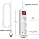 Helos® Steckdosenleiste 3-fach mit Schalter weiss Eigenschaften 2