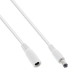 DC Verlängerungskabel, DC Stecker/Buchse 5,5x2,1mm, AWG 18, 140 Watt, weiß, 2m Inline 26902E