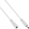 DC Verlängerungskabel, DC Stecker/Buchse 3,5x1,35mm, AWG 18, 140 Watt, weiss, 2m Inline 26902H