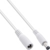 DC Verlängerungskabel, DC Stecker/Buchse 5,5x2,1mm, weiß, 2m  26802E