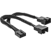 InLine® Y-Kabel für Lüfter PWM, 4 PIN Lüfterbuchse auf 2x  4 PIN Lüfterstecker, 0,15m InLine 33328Y