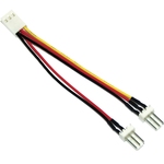 PC L&uuml;fter und CPU L&uuml;fter Y-Stromkabel, f&uuml;r 2 L&uuml;fter, 3 Pol Molex Buchse auf 2x 3 PIN Molex Stecker, ca 10cm InLine® 33433