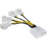 L&uuml;fter Adapterkabel, 4x L&uuml;fter 3 PIN an 4 PIN Molex Stecker InLine® 33341A