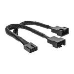 Y-Kabel f&uuml;r L&uuml;fter PWM, 4 PIN L&uuml;fterbuchse auf 2x  4 PIN L&uuml;fterstecker, 0,15m InLine® 33328Y