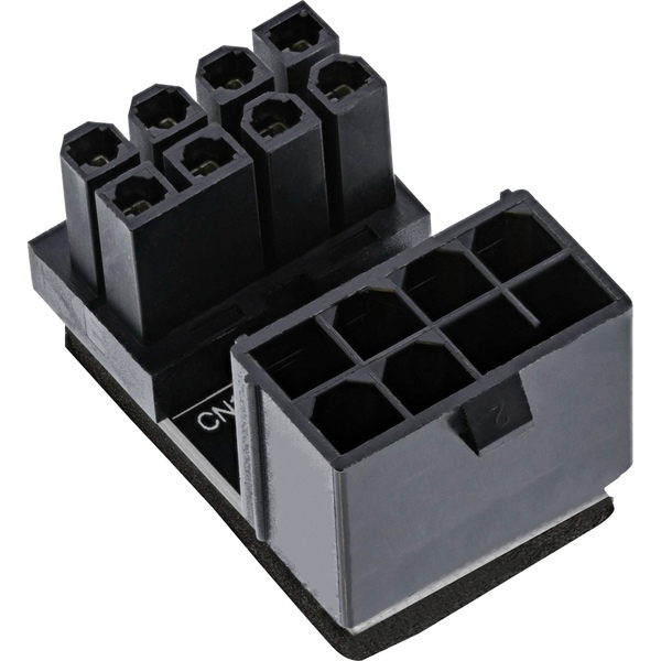 Stromadapter intern, 180° ATX 8pol Stecker / Buchse (gedreht), für Desktop-Grafikkarte Inline 26638F
