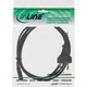 InLine® Euro Netzkabel schwarz Polyverpackung