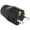 Bachmann Schutzkontaktstecker Schwarz Kunststoff