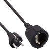 Stromkabel-Verlängerung 220V, Schutzkontaktstecker gerade, Kindersicherung, 3x 1,5mm², schwarz, 5m