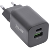 USB Netzteil, Ladegerät, USB-A + USB Typ-C, 33W, Power Delivery + Quick Charge, schwarz Inline 31508C