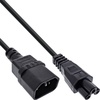Netzkabel, C14 Kupplung auf C5 Stecker, schwarz, 5m  