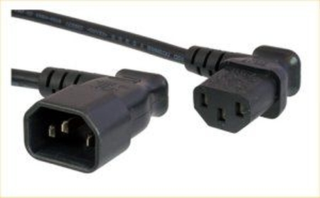 Kaltgeräte Verlängerungskabel 0,4m Winkelstecker