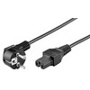 Warmgeräte Anschlusskabel, 2 m, Schwarz, 0,75mm², Schutzkontaktstecker auf
 Gerätebuchse C15 Goobay 93277