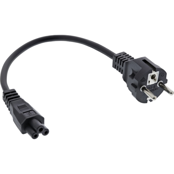 Notebook Netzkabel, schwarz, 2m InLine 16656