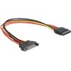 Strom-Verlängerungskabel,  SATA 15 Pin Stecker auf  SATA 15 Pin Buchse, 30cm