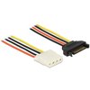 Delock Stromkabel SATA 15 Pin Buchse > 4 Pin Stecker 100 cm Delock 60140