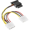 SATA Stromadapter, SATA Buchse auf 3x Molex Stecker InLine 29679
