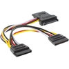 SATA Stromkabel, 1x Buchse an 3x SATA Stecker, 3-fach Splitter, 0,15m InLine 29681