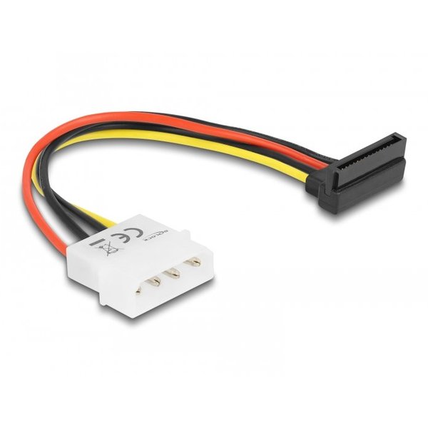 Stromadapter SATA HDD Stromstecker gewinkelt zu Molex 4 pin Stecker, ca 0,15m Delock 60101