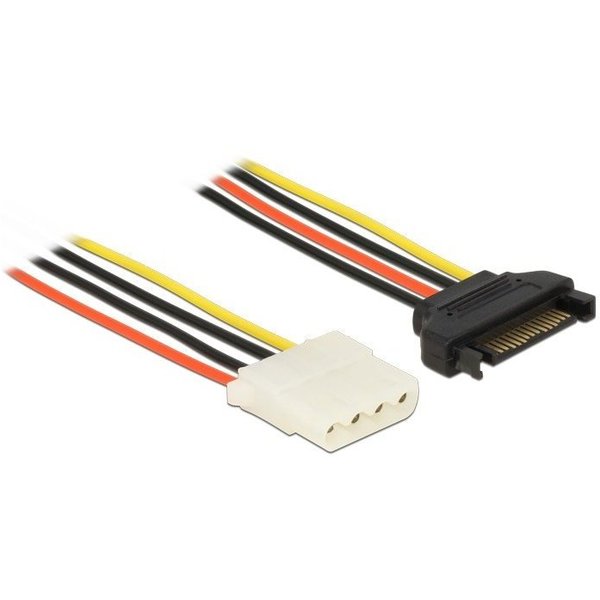 Delock Stromkabel SATA 15 Pin Buchse > 4 Pin Stecker 100 cm Delock 60140