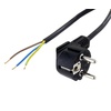 econ connect Netzkabel Schutzkontakt Winkelstecker auf offenem Kabelende 1,5m m schwarz 0,75 qmm econ connect NKWO1,5SWE