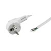Netzkabel Schutzkontaktstecker auf offenes Kabelende , weiß, 1mm², 2m