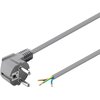 Netzkabel auf offenes Ende, 0,75qmm, 2m, Grau