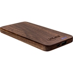 InLine® woodplate, USB Powerbank 5.000mAh, mit LED Status Anzeige, Echtholz, Walnuss, 2.1A Ausgabe InLine 01478S