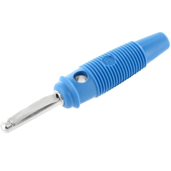 10x Vollkontaktstecker mit Querloch VQ 20 Blau HIRSCHMANN 
