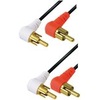 Audiokabel, 2x Winkel Cinch auf 2x Winkel Cinch, Stereo, vergoldete Kontaktflächen, 1,5m