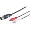 5 Pol DIN Stecker auf 2x Cinch Stecker, Aufnahmeschaltung,  1,5m