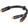 HQ Cinchadapterkabel, Cinch Buchse auf 2x Cinch Stecker, 20cm