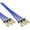 Profi Audio-Video Cinchkabel, 3x Cinch Stecker auf 2x Cinchstecker, Metallstecker, 5m InLine 89605P