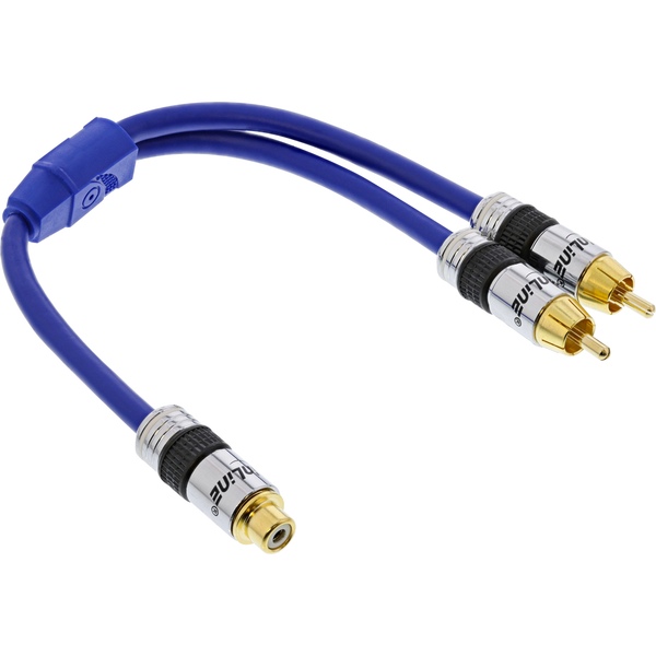 Profi Audiokabel Y-Kabel, Cinchbuchse auf 2x Cinchstecker InLine 89927P