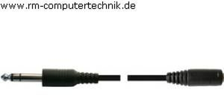 Stereo Klinkenadapterkabel 6,3mm Klineknstecker auf 3,5mm Klinkenbuchse, ca. 20cm