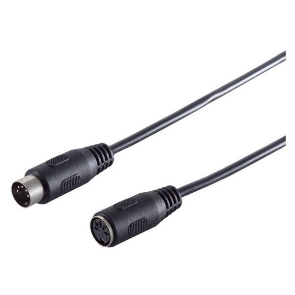 5 Pol DIN Kabel Verlängerung Stecker auf Buchse 1,5m S-Conn 4404