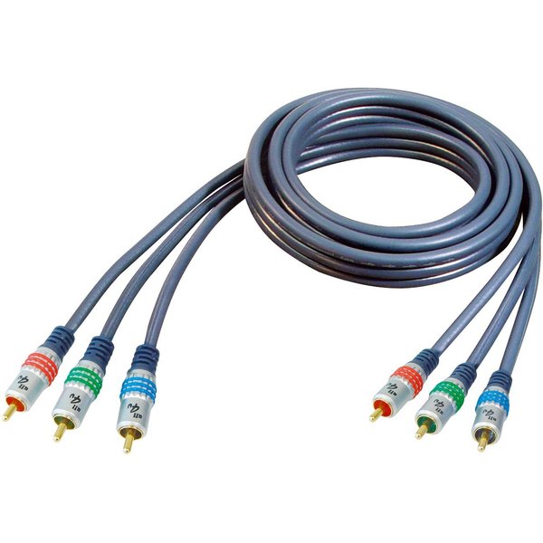 Stereo Audio und Videokabel, verchromte Gehäuse, vergoldete Kontakte, 3m rmLine 5802