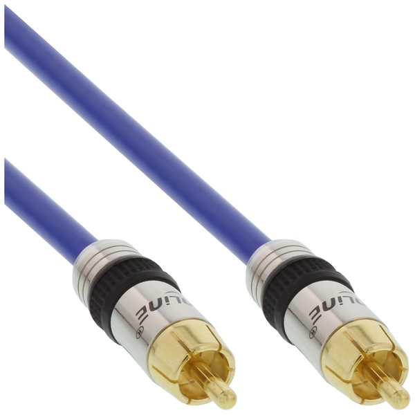 Profi Audio Cinchkabel, 2x Cinch Metallstecker vergoldet, 20m InLine 89420P